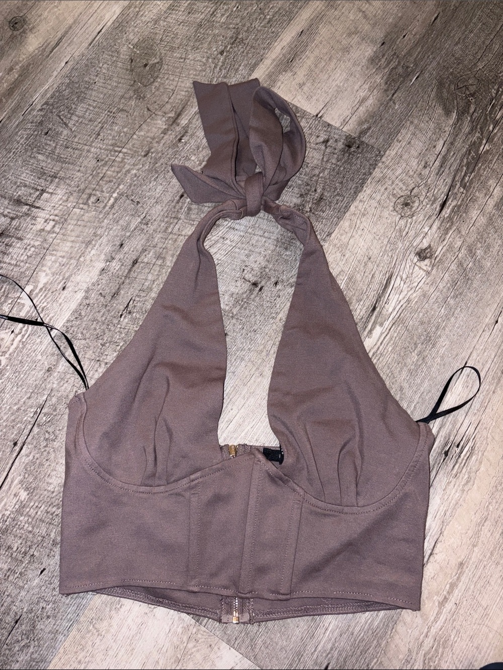 Forever 21 Mauve Halter Crop Top